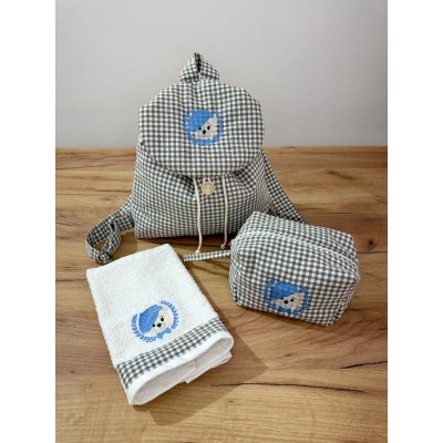 Set Asilo - Zaino beauty e asciugamano