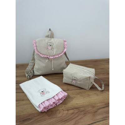 Set Asilo - Zaino beauty e asciugamano