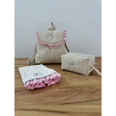 Set Asilo - Zaino beauty e asciugamano
